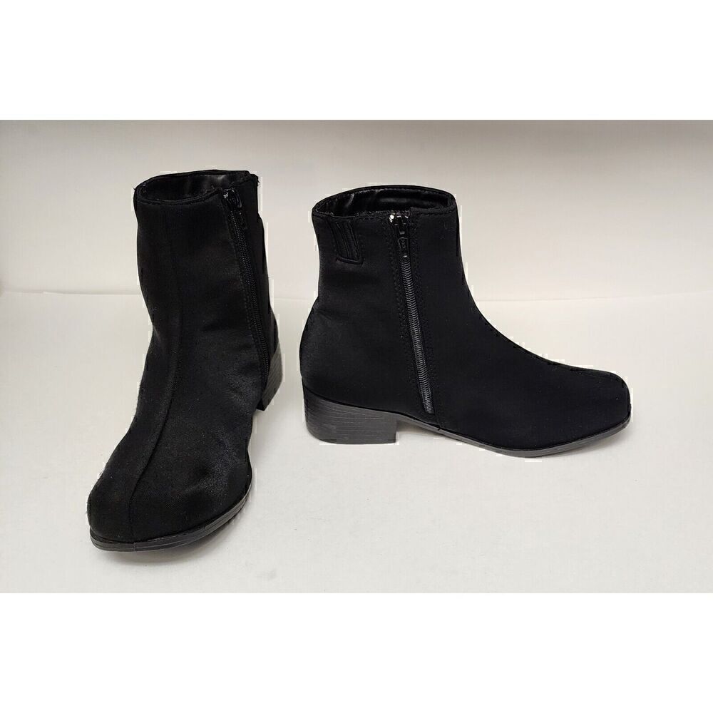 Women's Ankle Block Heel Booties Size US 7 Color Black - Picture 4 of 6